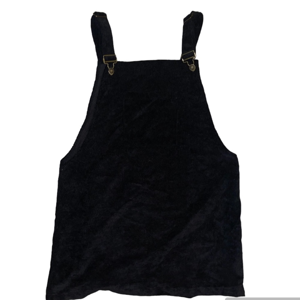 Black corduroy overall jumper